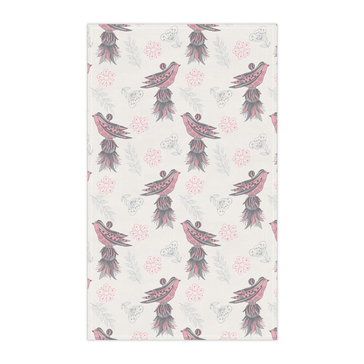 Whimsical Bird Tea Towels - Charming Kitchen Decor, Gift for Bird Lovers, Floral Tea Towels, Home & Living, Eco-Friendly Kitchen Linens