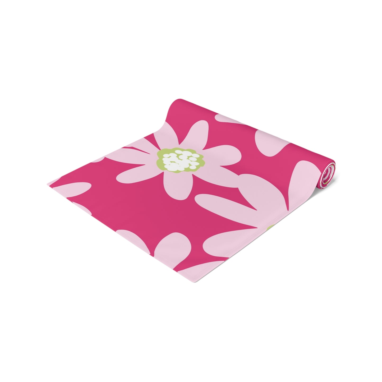 Charming Pink Daisy Floral Table Runner | Elegant Home Decor, Spring Table Setting, Wedding Reception, Gift for Hostess, Dining Table Accent