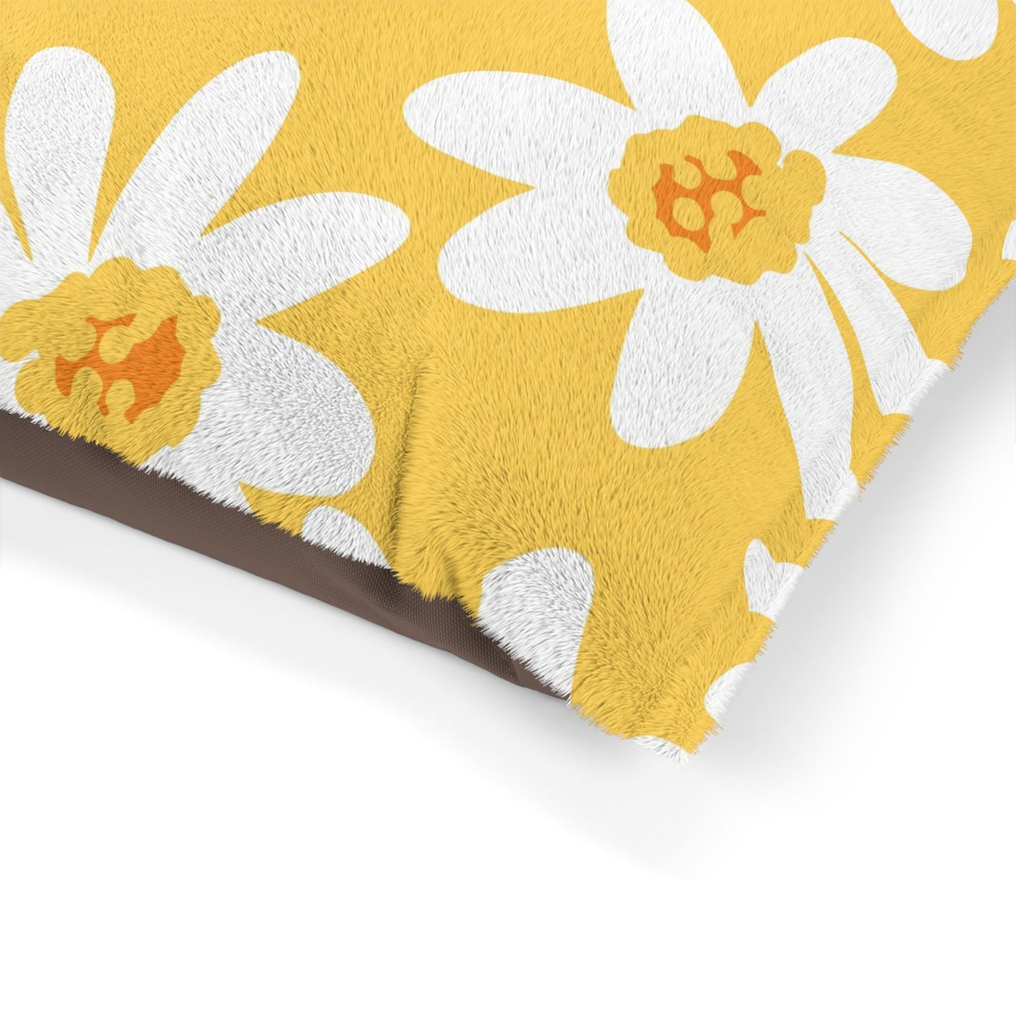 Sunny Floral Pet Bed, Cozy Dog Bed, Cat Bed for Home, Flower Pattern Pet Mat, Cute Puppy Bedding, Spring-Themed Dog Cushion