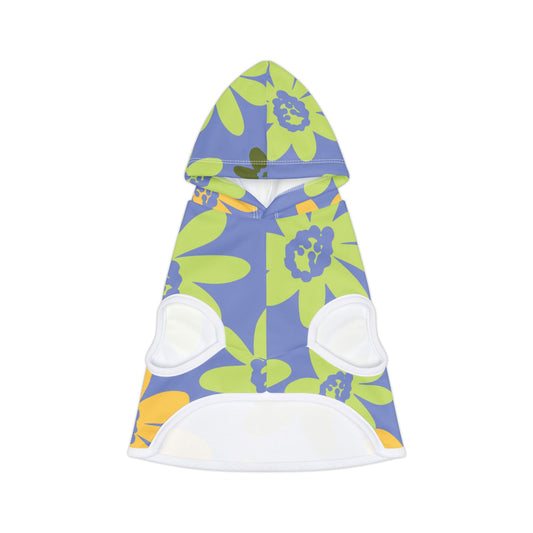 Vibrant Floral Pet Hoodie, Cute Dog Sweater, Cozy Puppy Apparel, Spring Dog Outfit, Adorable Pet Gift