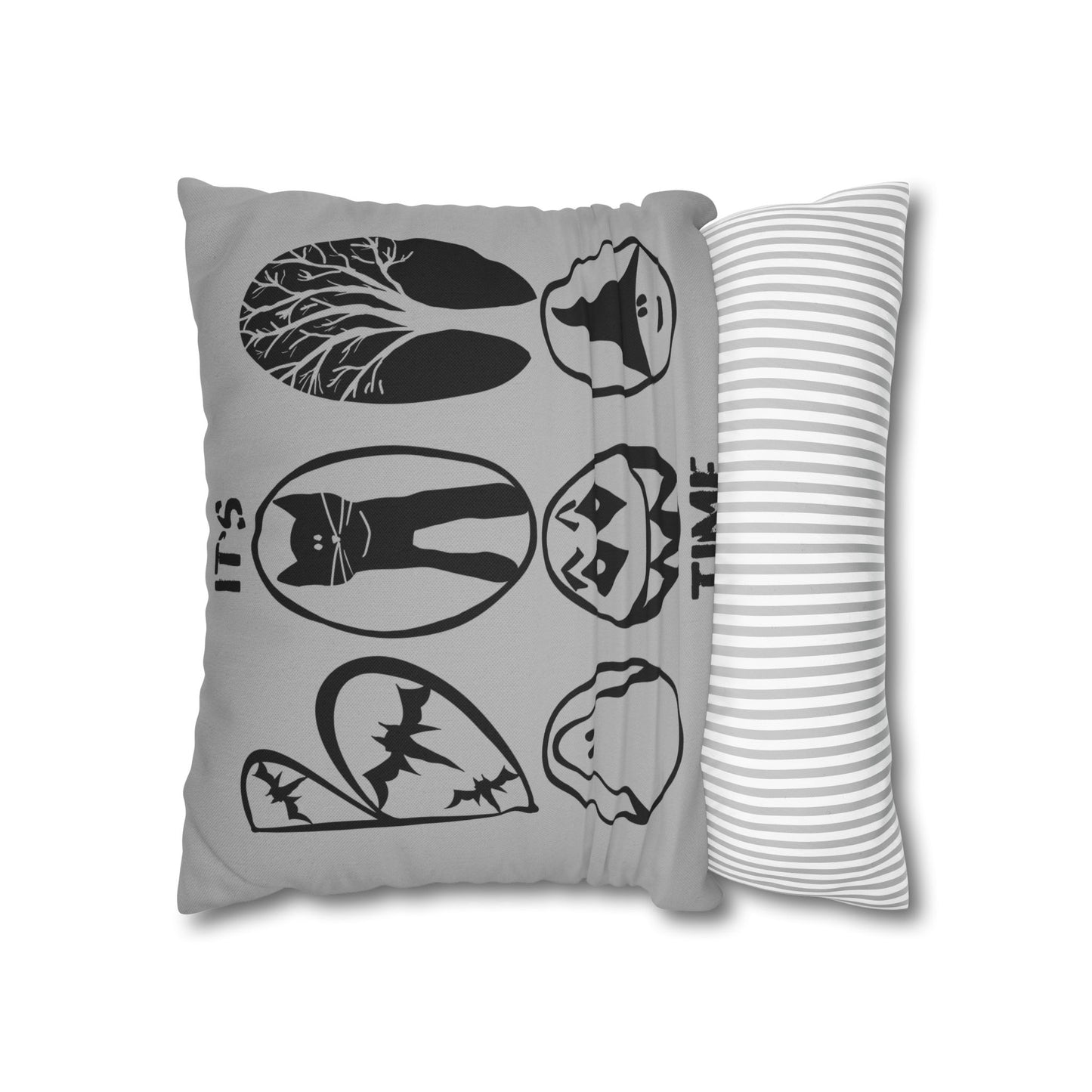 IT'S BOO TIME! Spooky Halloween Pillowcase, Decorative Cushion Cover for Autumn, Home Decor, Halloween Party, Unique Gift Idea