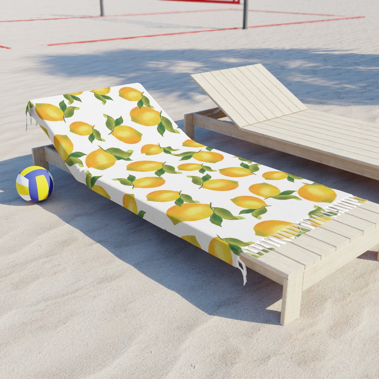 Boho Lemon Beach Towel, Vibrant Summer Beach Cloth, Perfect for Beach Days, Pool Parties, Eco-Friendly Gift, Cute Home Decor