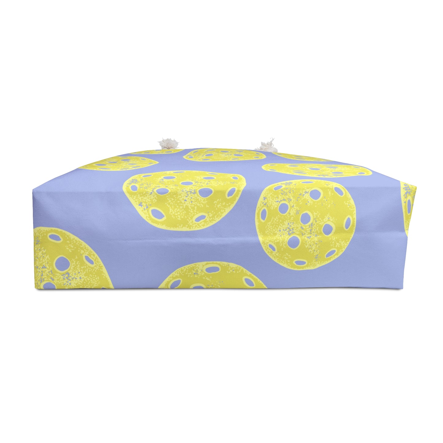 Weekender Bag - Playful Yellow Pickleball Pattern Large Beach & Travel Tote