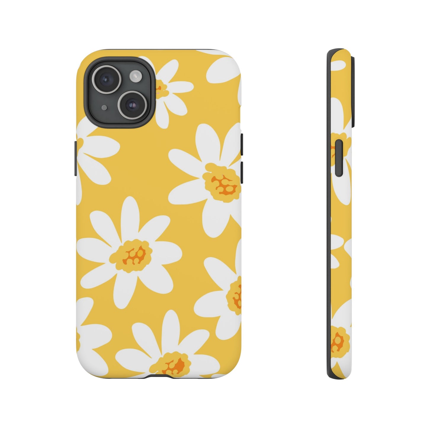 Yellow Daisy Phone Case, Floral Phone Cover, Tough Case, Summer Vibe Accessory, Gift for Nature Lovers, Bright Floral Design