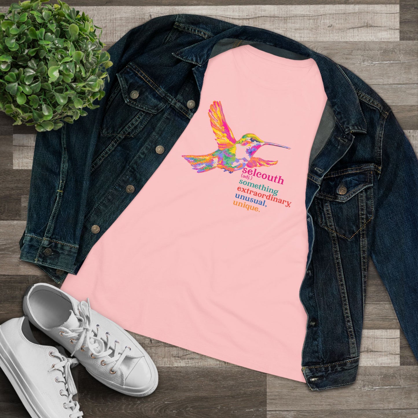 Cotton Tee - Hummingbird... Selcouth Unusual, Unique and Extraordinary