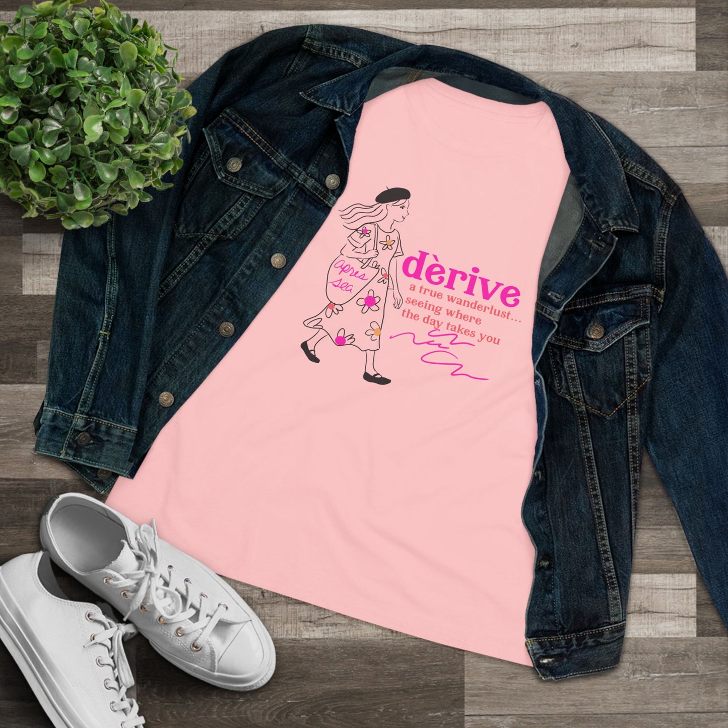 "Derive"...a True Wanderlust...Seeing Where the Day Takes You, Women's Cotton T