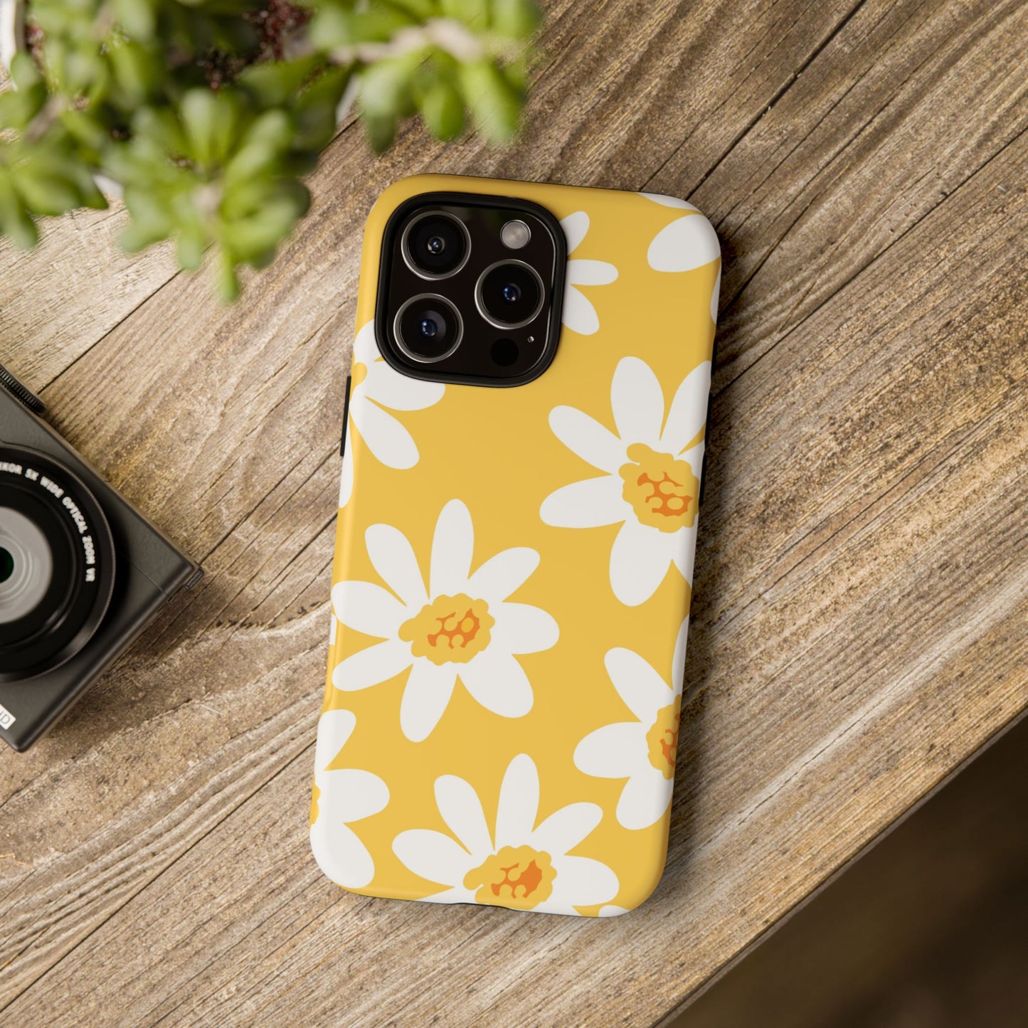 Yellow Daisy Phone Case, Floral Phone Cover, Tough Case, Summer Vibe Accessory, Gift for Nature Lovers, Bright Floral Design