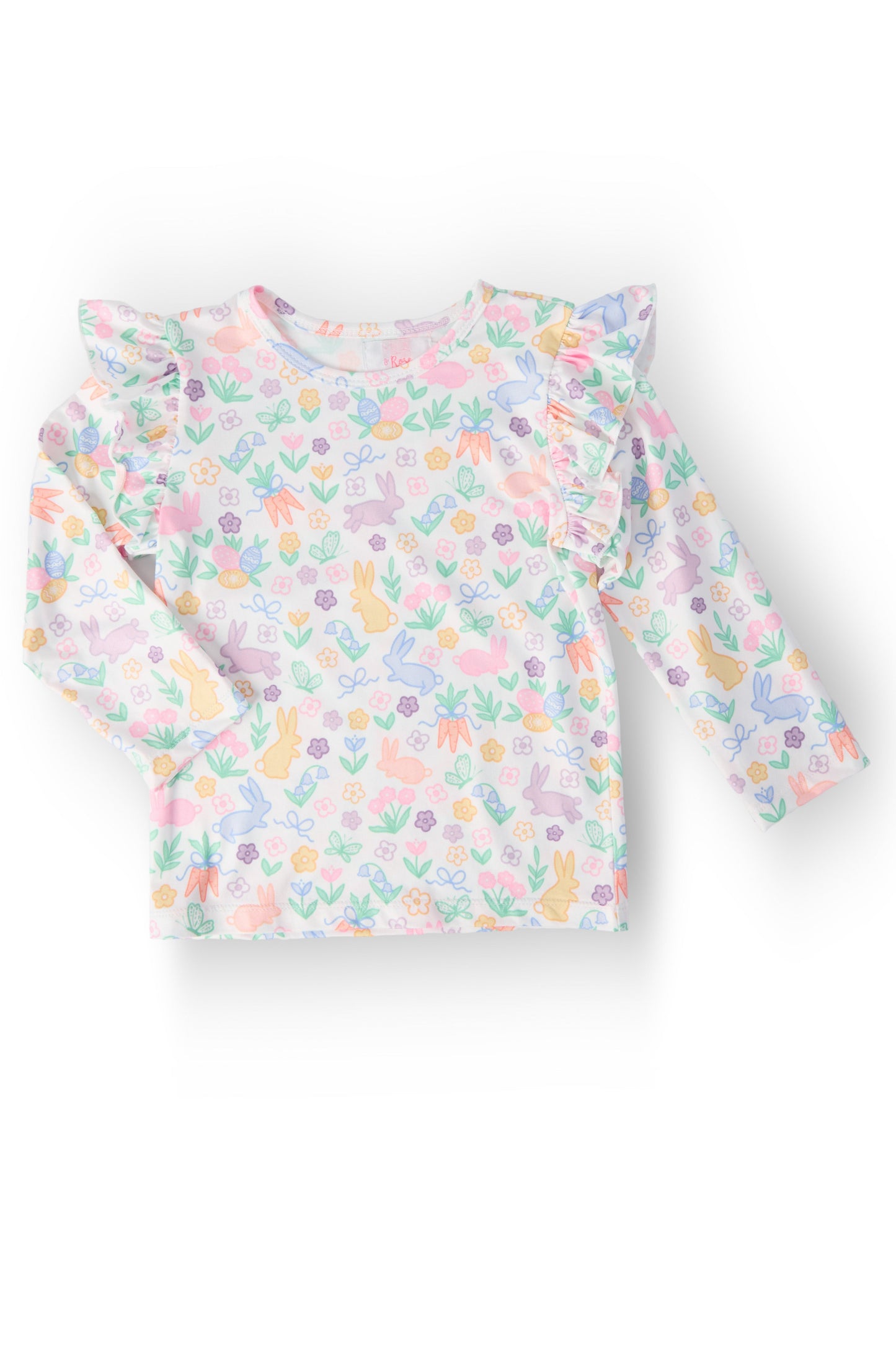 Hoppy Easter L/S Ruffle Tee