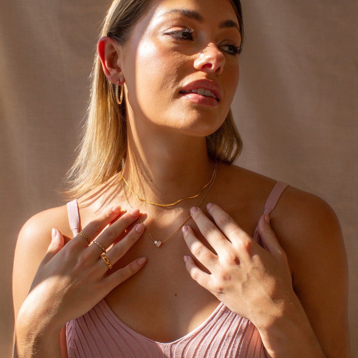 Medium Classic Diamond Hoop Earrings