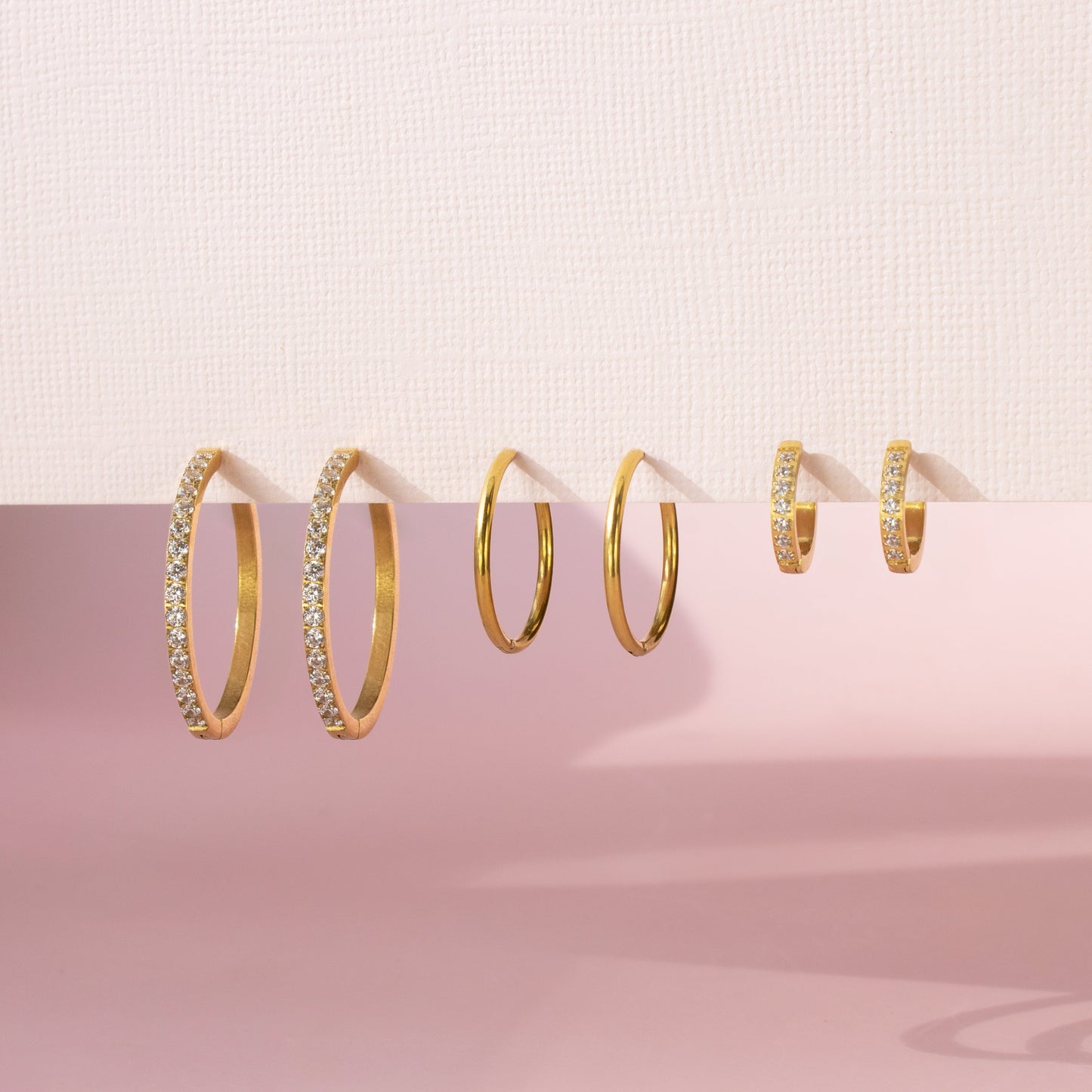 Tiny Classic Diamond Hoop Earrings