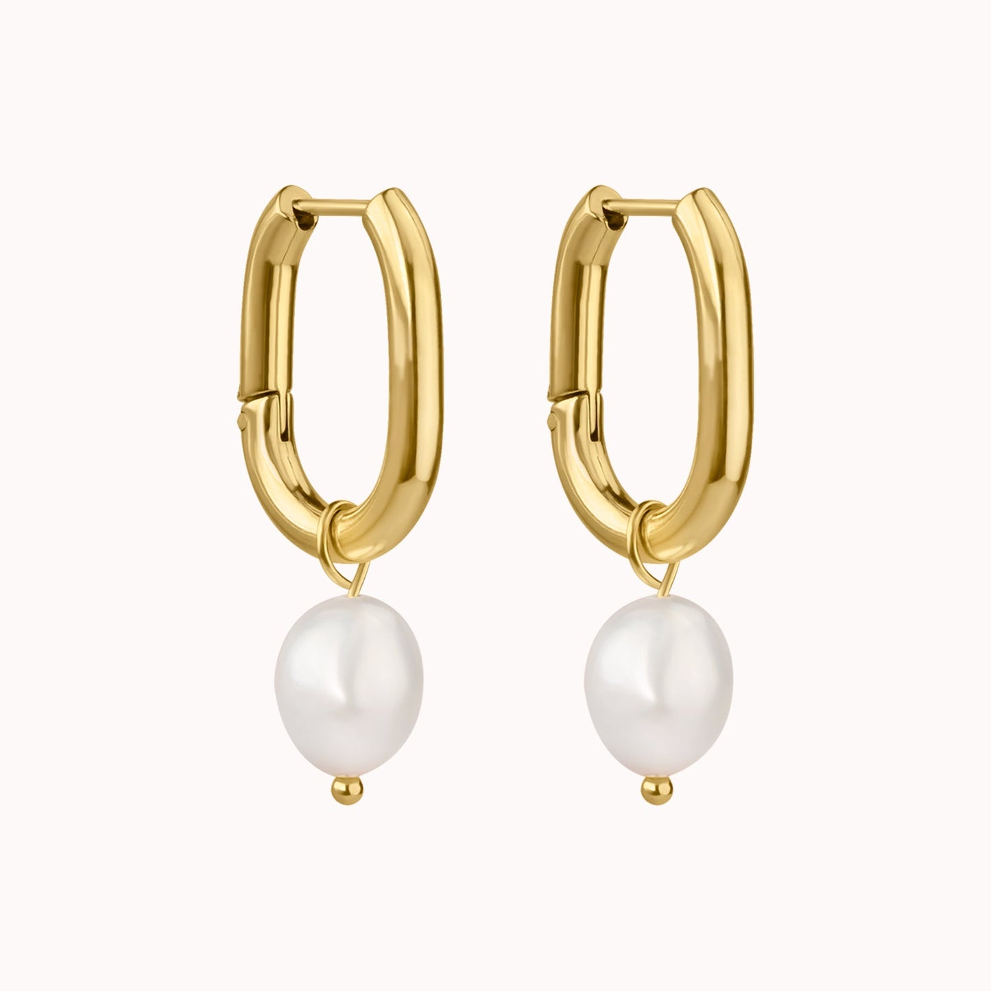 Vesta Pearl Hoop Earrings