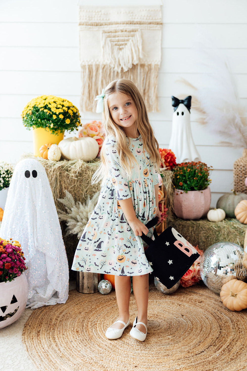 Ghouls Rule 3/4 Sleeve Pocket Twirl Dress